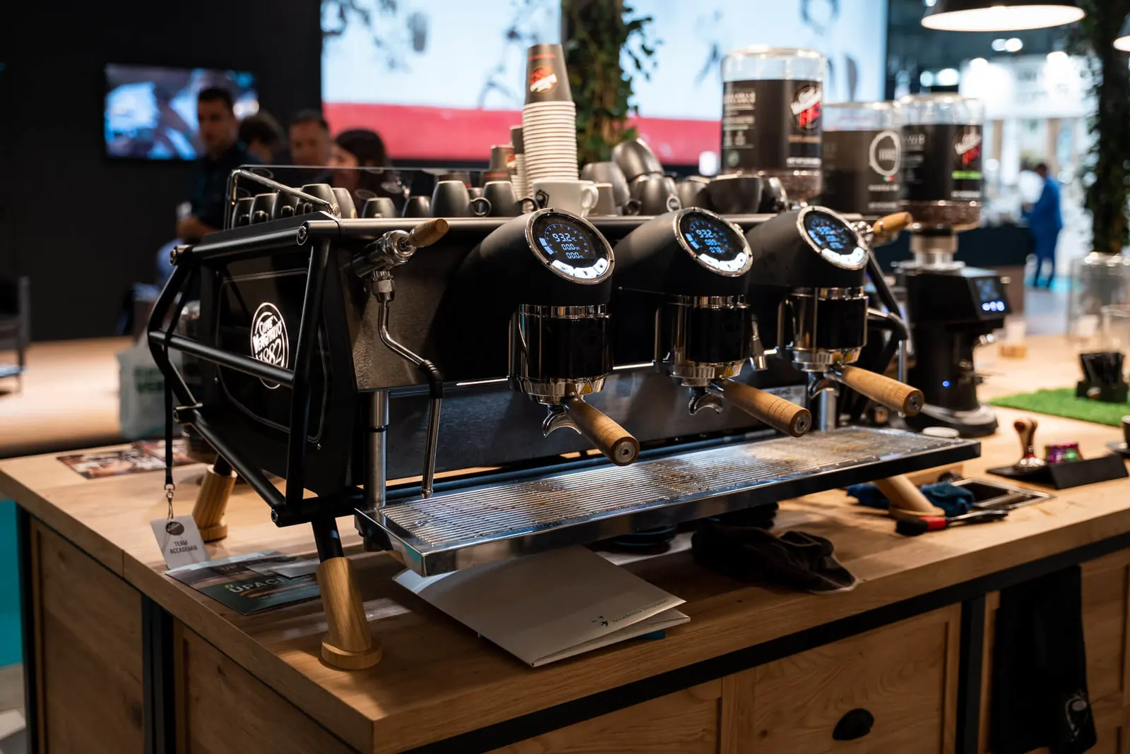 Black Sanremo Café Racer on a bar