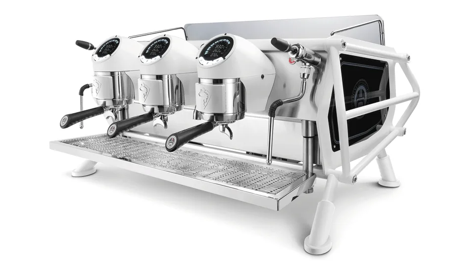 Sanremo Café Racer Full White, white 3 group machine
